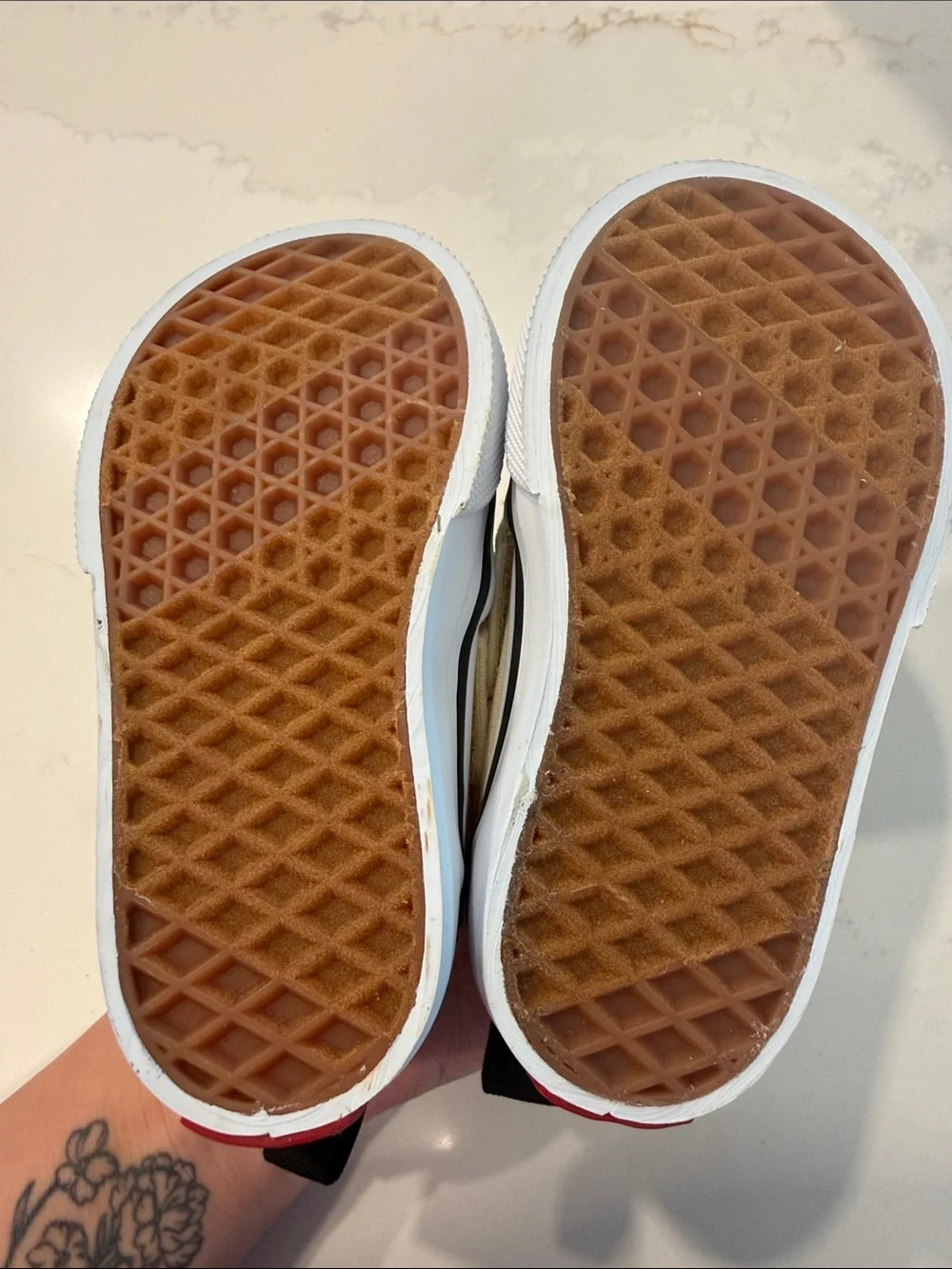NWOT Vans Toddler 4 Slip-On Checkerboard in Black & White